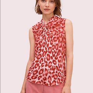 Kate Spade pink panthera top NWOT size 8